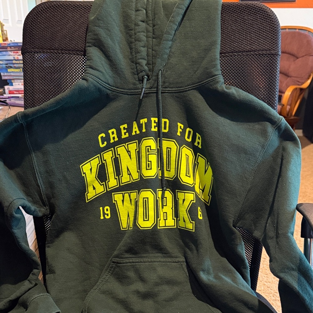 Gildan Black Hoodie with Yellow Graphic